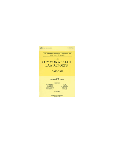 The Commonwealth Law Reports: Parts Only