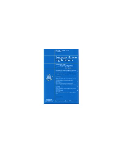 European Human Rights Reports: Issues and Bound Volume