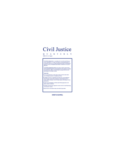 Civil Justice Quarterly: Issues Only