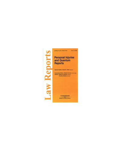 Personal Injuries and Quantum Reports: Issues and Bound Volume