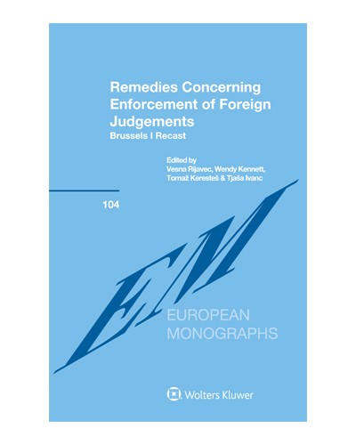 Remedies Concerning Enforcement of Foreign Judgements: Brussels I Recast