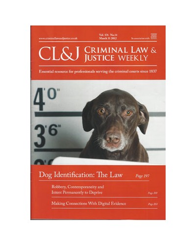 Criminal Law and Justice Weekly + Justice of the Peace Reports: Print Only