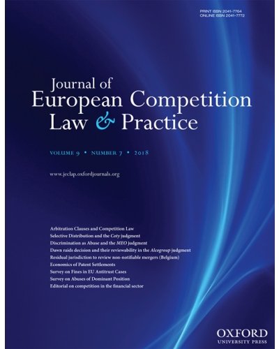 Journal of European Competition Law and Practice: Print Only