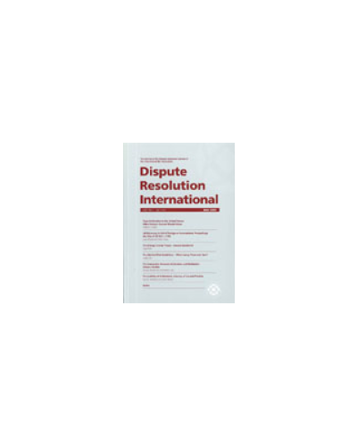 Dispute Resolution International: Online Subscription