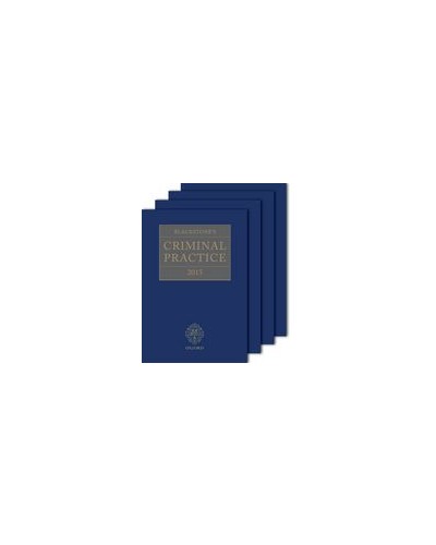 Blackstone's Criminal Practice 2015 (book and supplements), 25th Edition