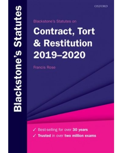 Blackstone's Statutes On Contract, Tort & Restitution 2019-2020
