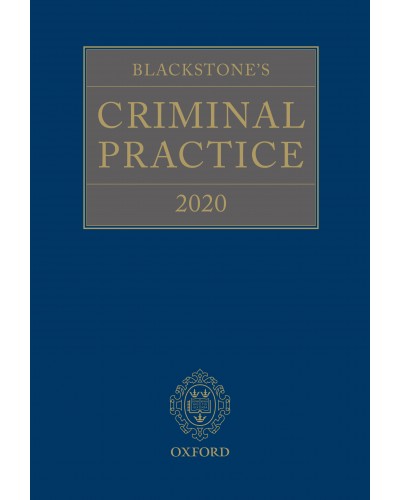 Blackstone's Criminal Practice 2020 (with Supplement 1 only)