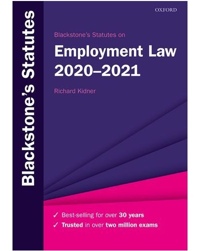 Blackstone's Statutes on Employment Law 2020-2021