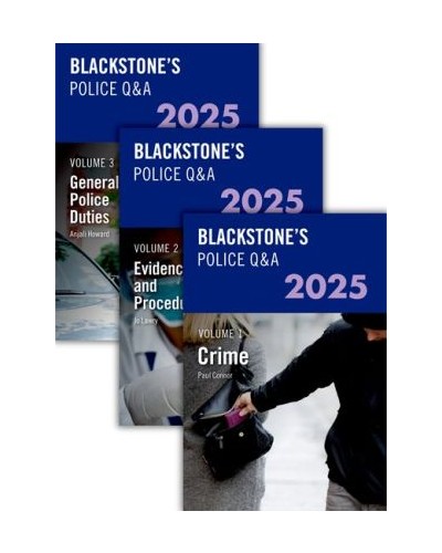 Blackstone's Police Manuals 2025: Three Volume Set