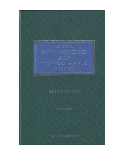Duress, Undue Influence and Unconscionable Dealings 3rd Edition with 1st Supplement