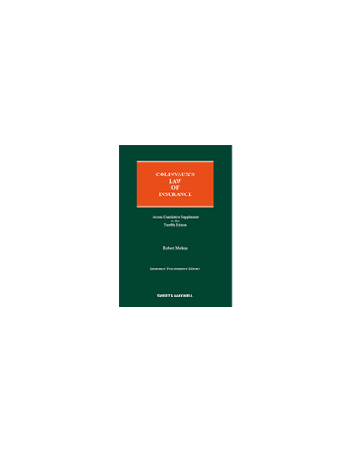 Colinvaux's Law of Insurance 12th Edition: 2nd Supplement