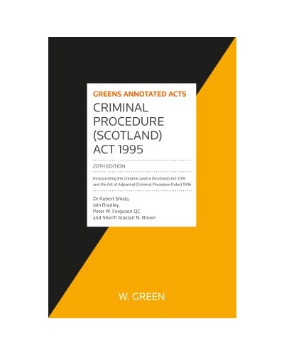 Criminal Procedure [Scotland] Act 1995 20th Edition