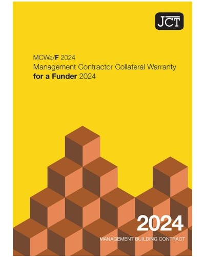 JCT Management Contractor Collateral Warranty for a Funder 2024 (MCWa/F)