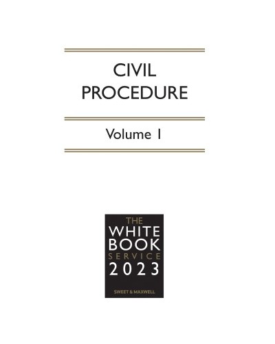 The White Book Service 2023: Civil Procedure Volumes 1 & 2 & Full Contents CD-ROM
