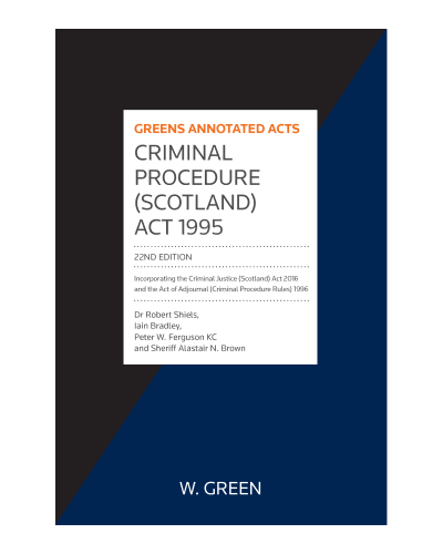 Criminal Procedure [Scotland] Act 1995 22nd Edition
