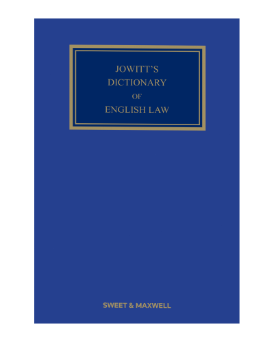 Jowitt's Dictionary of English Law 6th ed