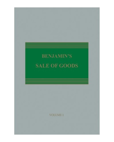 Benjamin's Sale of Goods, 12th Edition (Mainwork + 1st Supplement)