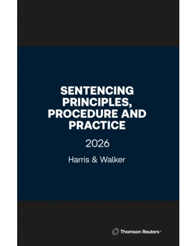 Sentencing Principles, Procedure and Practice 2026