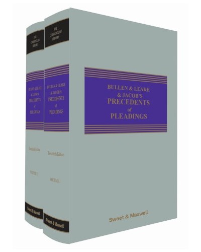 Bullen & Leake & Jacob's Precedents of Pleadings, 20th Edition
