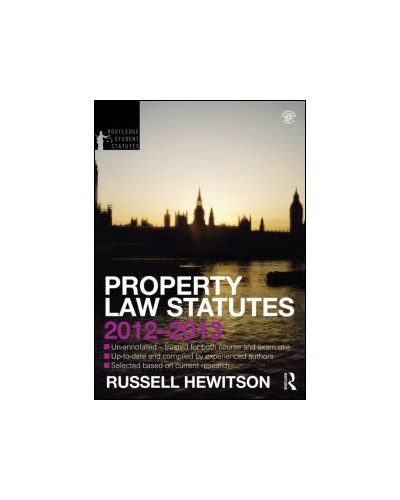 Property Law Statutes 2012-2013, 4th Edition