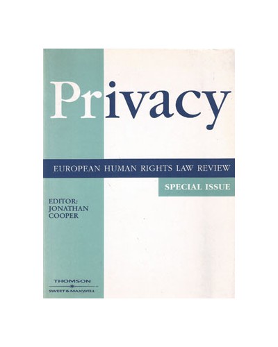 Privacy: European Human Rights Law Review special issue