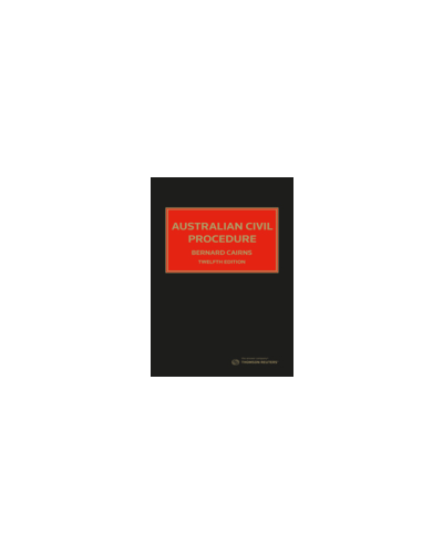 Australian Civil Procedure 12th Edition