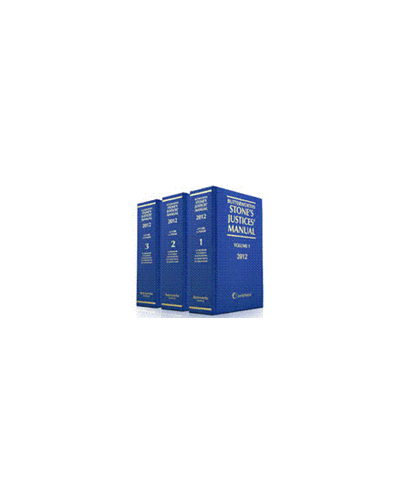 Butterworths Stone's Justices' Manual 2012