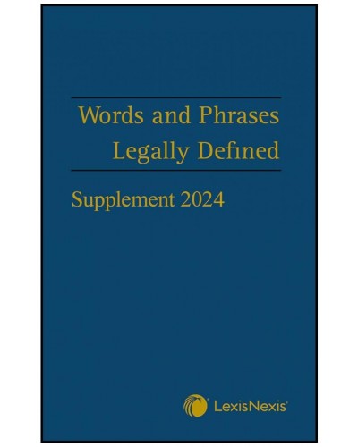 Words and Phrases Legally Defined, 5th Edition (2024 Supplement)