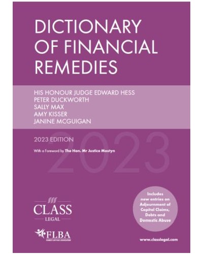 Dictionary of Financial Remedies 2023
