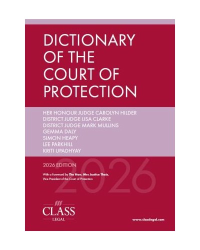 Dictionary of the Court of Protection 2026