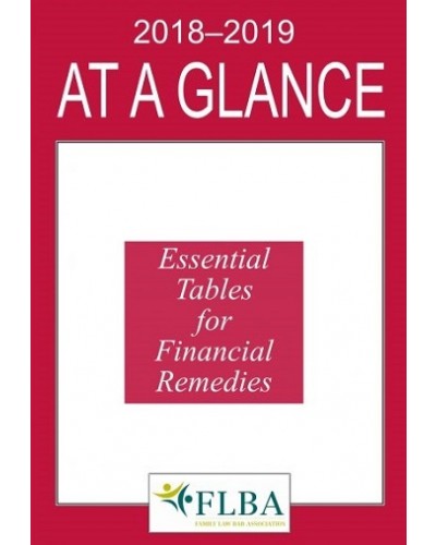 At A Glance 2018-19: Essential Tables for Financial Remedies