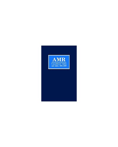All Malaysia Reports (AMR) Consolidated Tables and Index 1992-2009