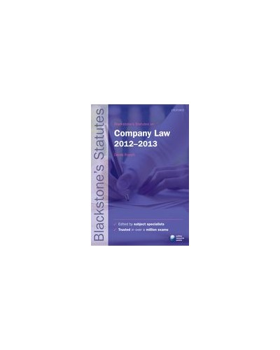 Blackstone's Statutes on Company Law 2012-2013, 16th Edition
