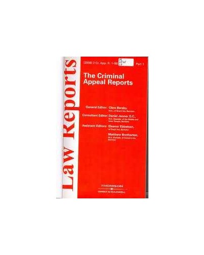 Criminal Appeal Reports (Issues & Bound Volume Service)
