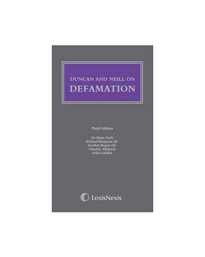 Duncan and Neill on Defamation Third edition