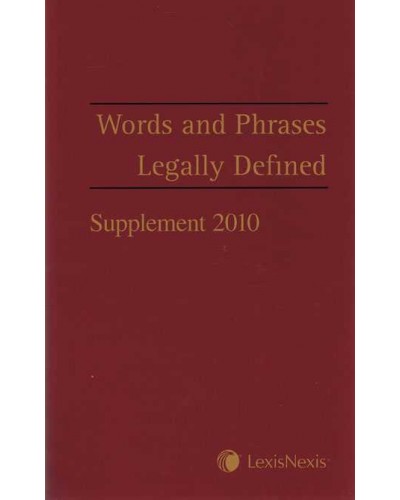 Words and Phrases Legally Defined 2011 Supplement
