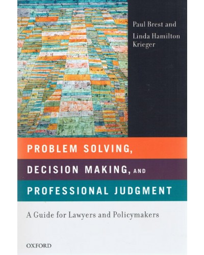 Problem Solving, Decision Making, and Professional Judgment: A Guide for Lawyers and Policymakers 