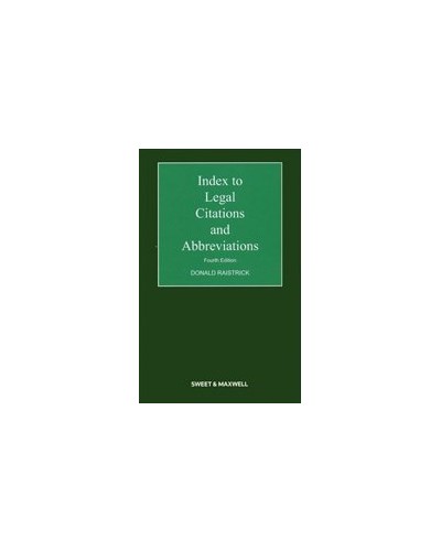 Index to Legal Citations and Abbreviations, 4th Edition