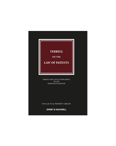 Terrell on the Law of Patents, 19th Edition (3rd Supplement only)
