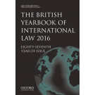 The British Yearbook of International Law: Online Only