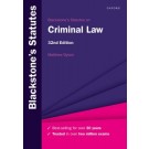 Blackstone's Statutes on Criminal Law 32nd Edition