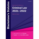Blackstone's Statutes on Criminal Law 2021-2022