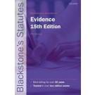 Blackstone's Statutes on Evidence 15th Edition