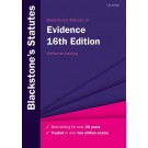 Blackstone's Statutes on Evidence 16th Edition