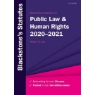 Blackstone's Statutes on Public Law and Human Rights 2020-2021