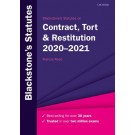 Blackstone's Statutes On Contract, Tort & Restitution 2020-2021