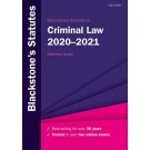 Blackstone's Statutes on Criminal Law 2020-2021