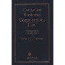 Canadian Business Corporations Law Volume 1: General Principles 3rd Edition