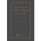 The Doctrine of Res Judicata in Canada 5th Edition