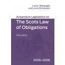 Avizandum Legislation on the Scots Law of Obligations 10th ed
